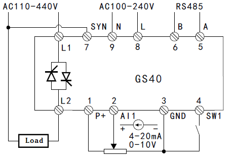 Resistencia de lazo cerrado de la comunicación de Modbus del regulador del poder del tiristor la monofásico